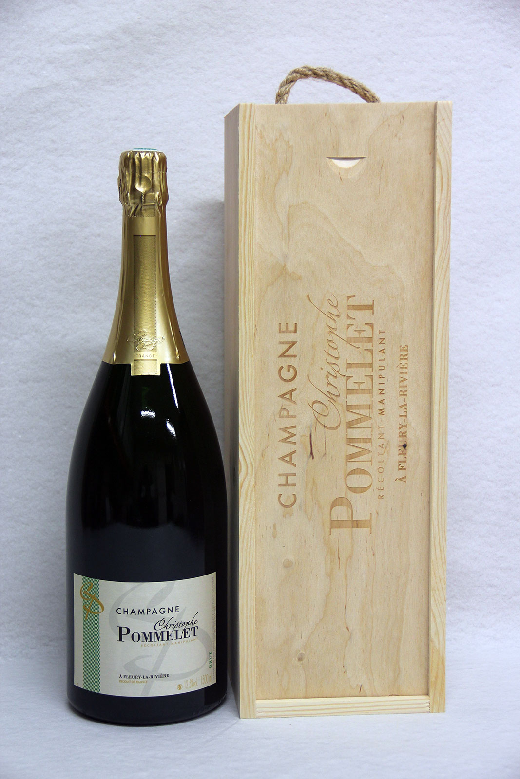 Brut – Magnum – Coffret bois  Champagne Pommelet à Fleury la Riviere